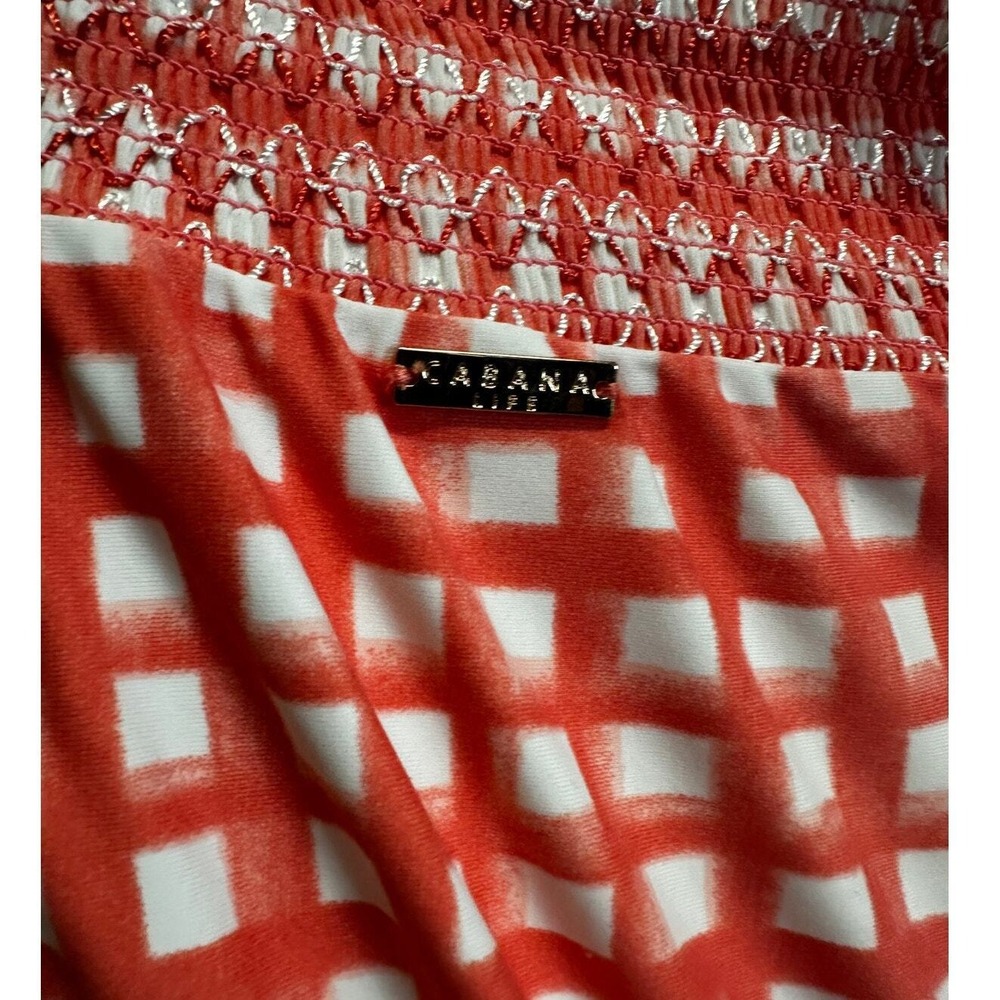 Cabana Life Pink/White‎ Checker Dress NWT Size L - Picture 5 of 8